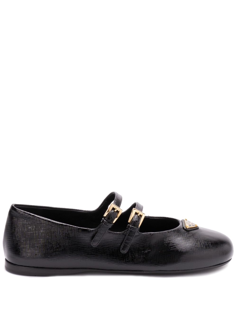 【PRADA】レザーバレリーナシューズ ブラック［1F794N3A9SF0002］