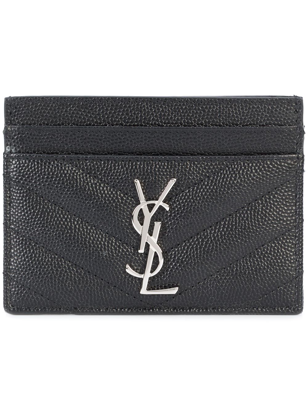 【SAINT LAURENT】モノグラム カードケース グレインドプードル エンボスレザー ブラック［423291BOW021000］
