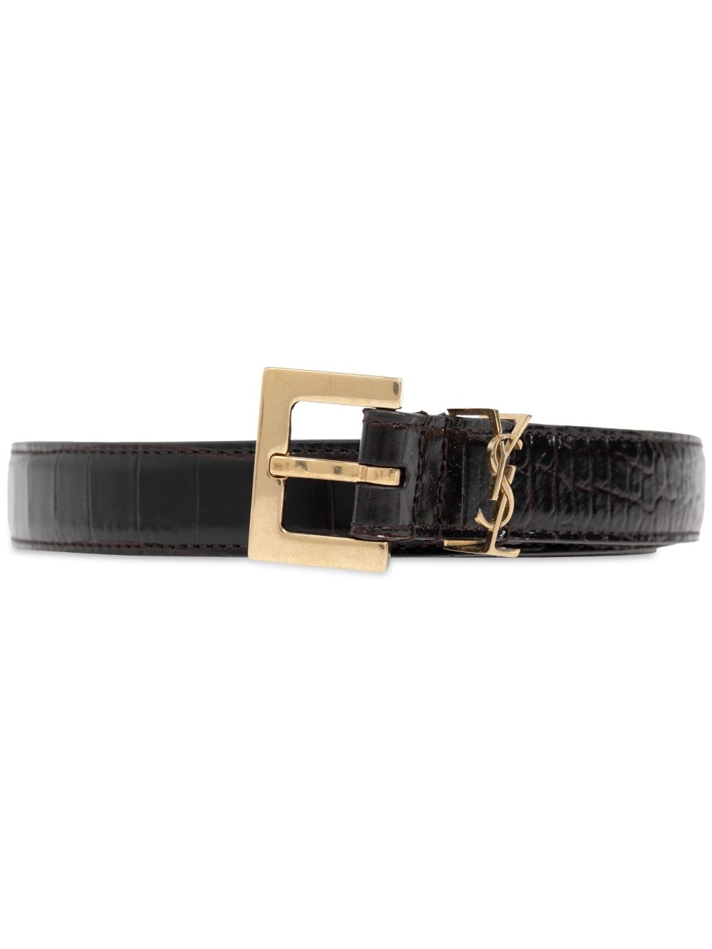 【SAINT LAURENT】カサンドラ シン ベルト ゴールドバックル レザー ピンク［554465AACUZ2053］
