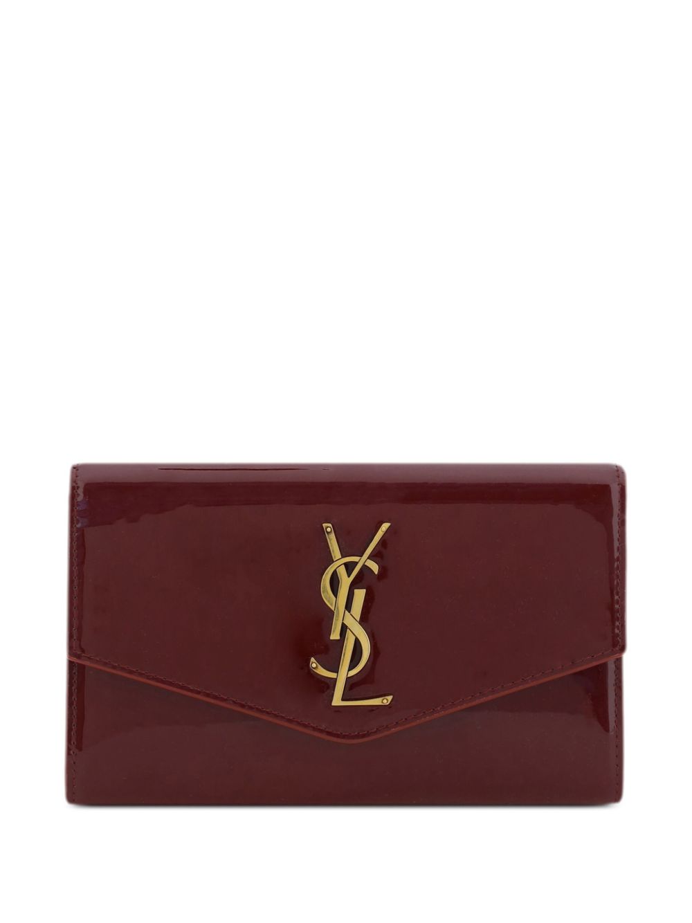 【SAINT LAURENT】UPTOWN パテントレザー ミニバッグ ボルドー［607788BMIIW6259］