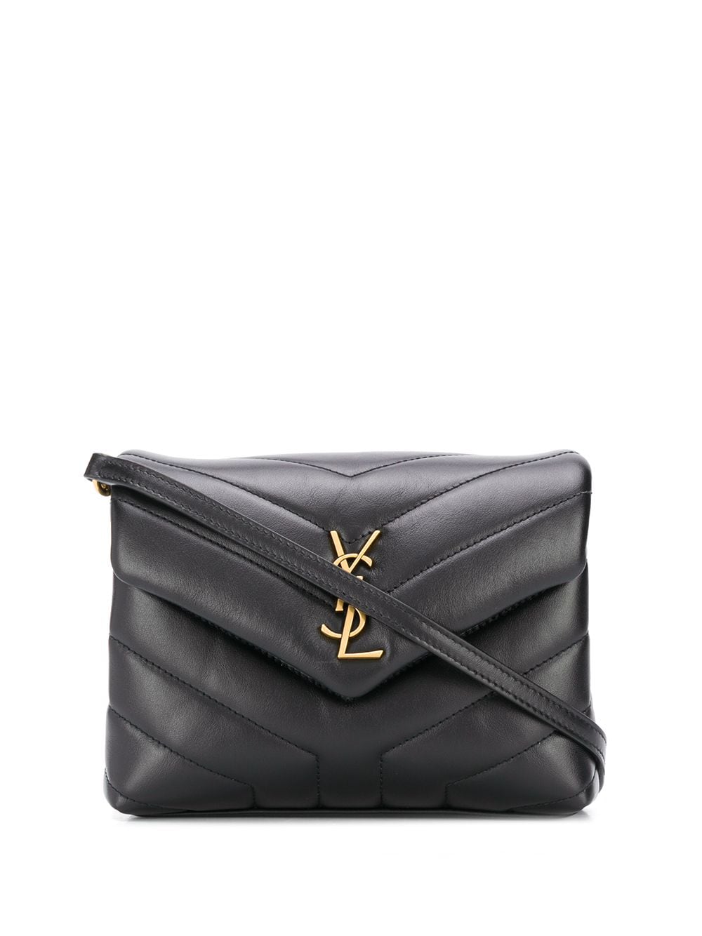 【SAINT LAURENT】LOULOU TOY マトラッセ Yレザー ショルダーバッグ ブラック［678401DV7071000］
