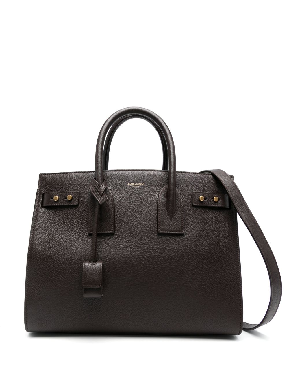 【SAINT LAURENT】SAC DE JOUR スモール ソフトカーフレザー ハンドバッグ ブラウン［717447DTI0W2877］