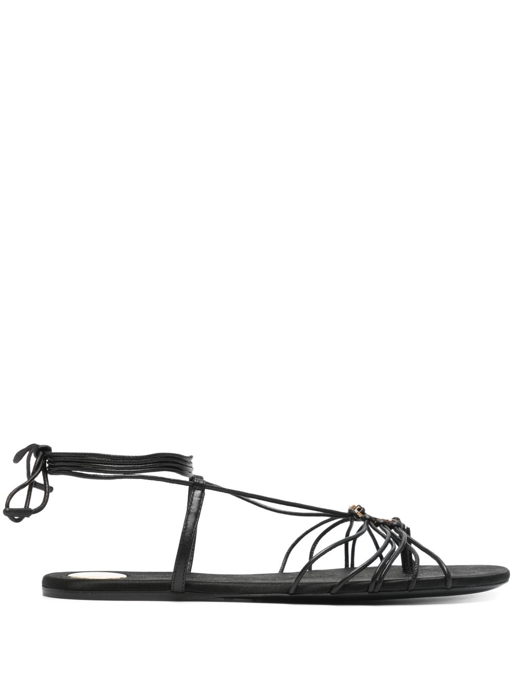 【SAINT LAURENT】バビロン サンダル スムースレザー ブラック［820656AAEOF1000］