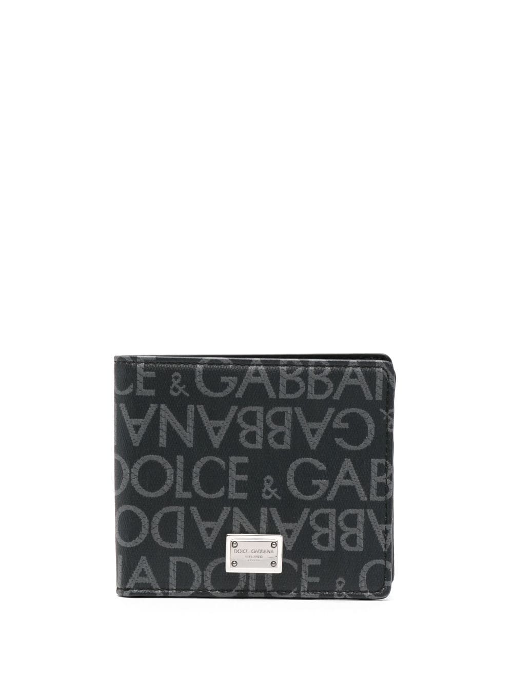 【DOLCE & GABBANA】ジャカードロゴ 二つ折り財布 ブラック［BP1321AJ7058B969］