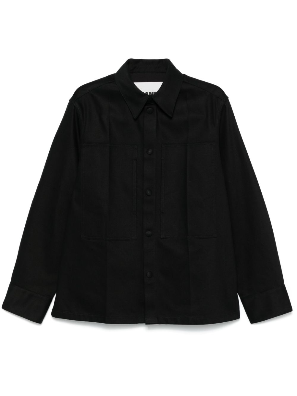 【JIL SANDER】ブラック コットンデニム プレススタッズシャツ［J22DL0234J45257001］