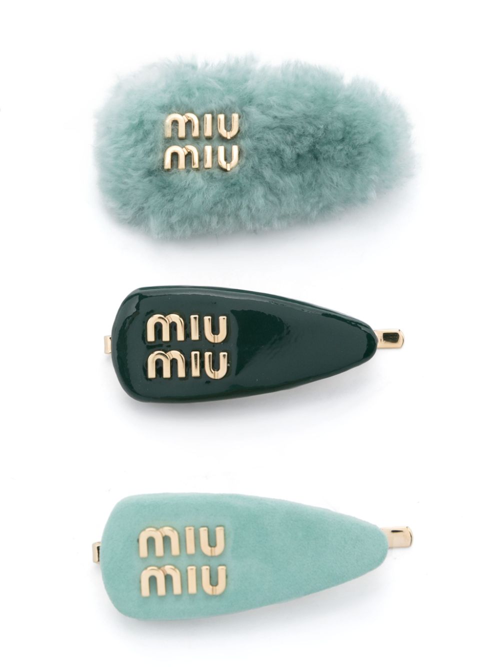【MIU MIU】HAIR CLIPS 3 PACK［5IF1882C3VF035G］