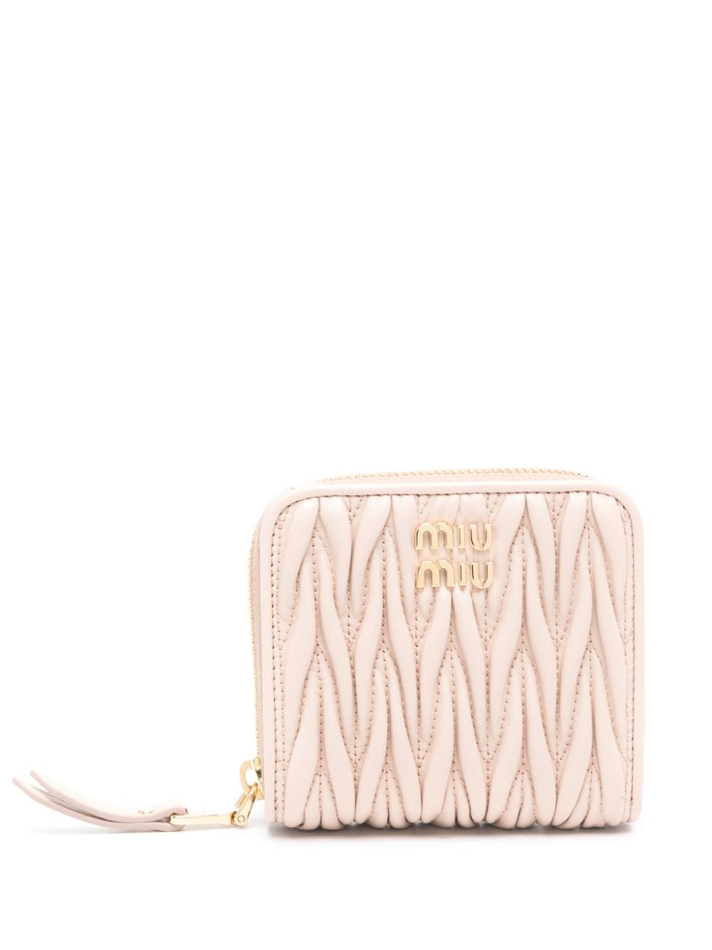 【MIU MIU】マテラッセ レザー 二つ折り財布 ピンク［5ML5222FPPF0236］