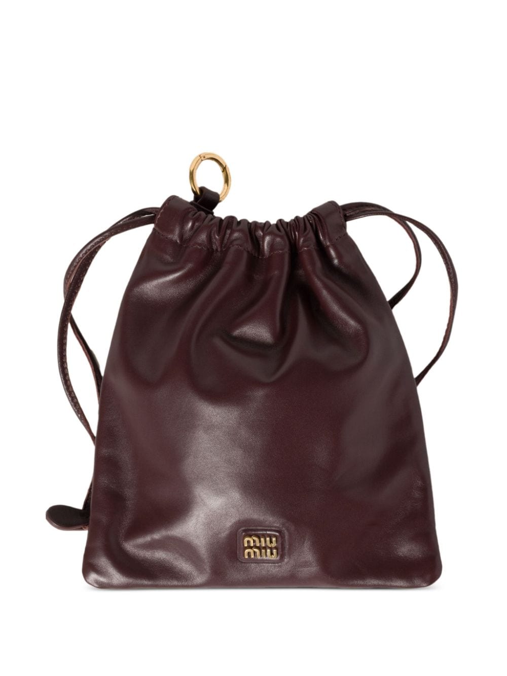 【MIU MIU】レザードローストリングポーチ［5NG0102CSWF0NBL］