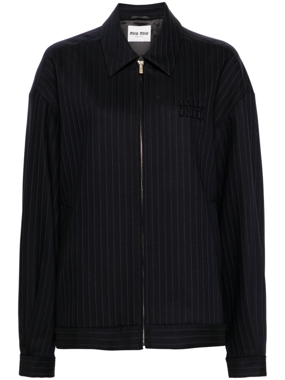 【MIU MIU】Pinstriped Wool Jacket［ML104115MQF0008］