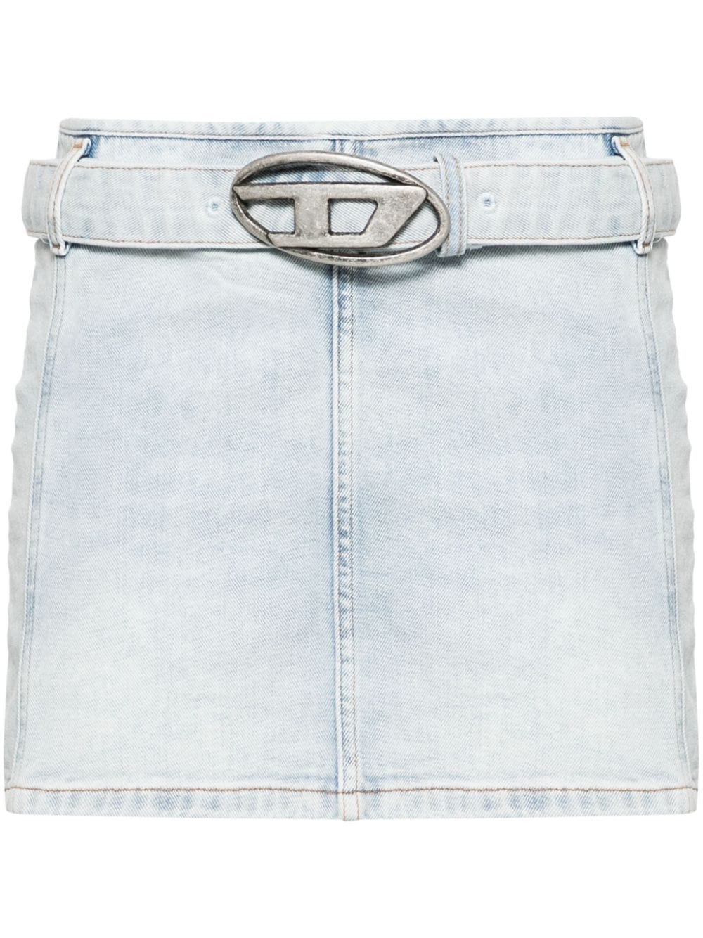 【DIESEL】DE-FLIP-S ロゴベルト デニムミニスカート ブルー［A138440JGAA01］