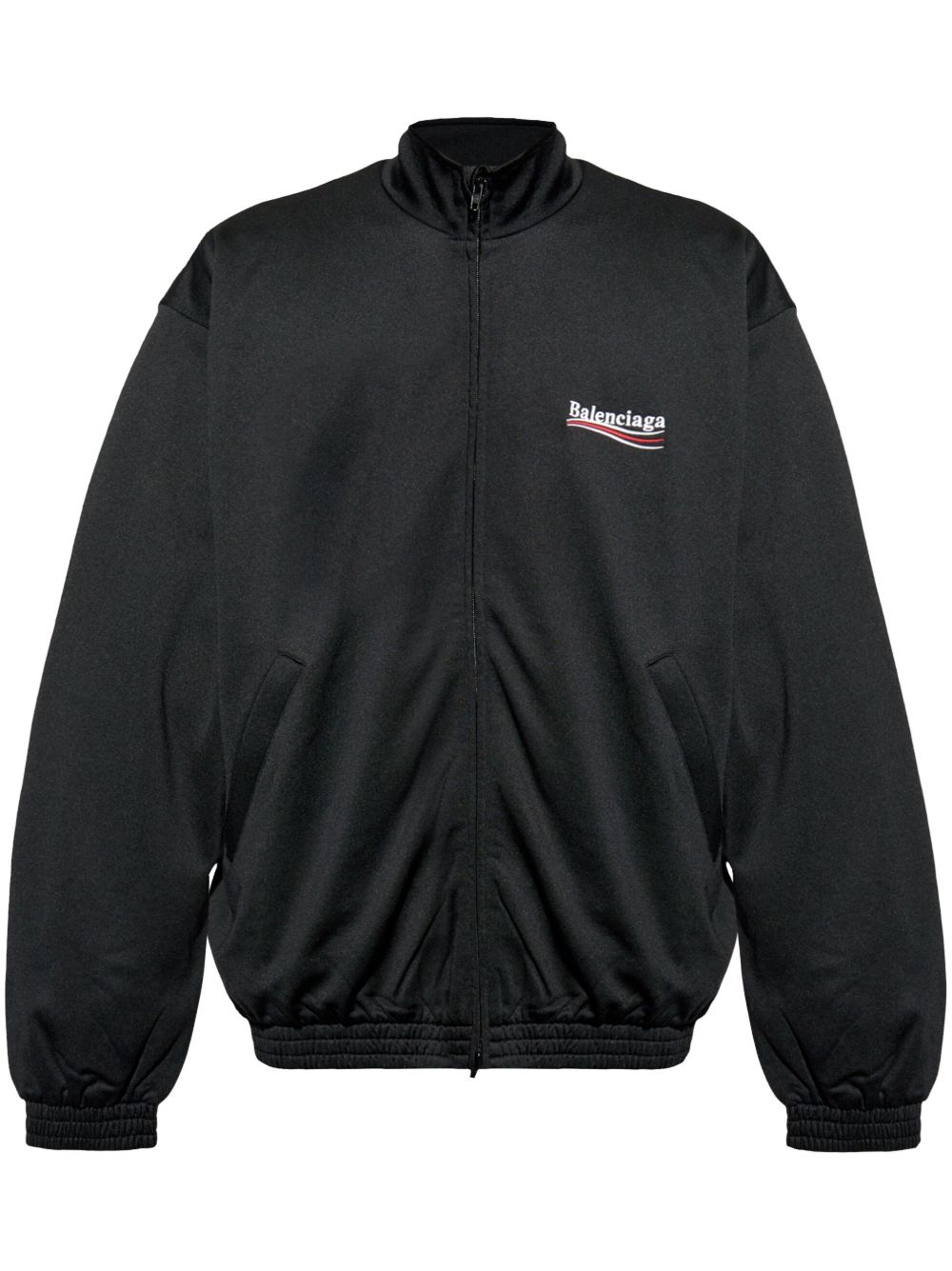 【BALENCIAGA】ロゴエンブロイダリースウェットシャツ ブラック［818502TRVE21089］