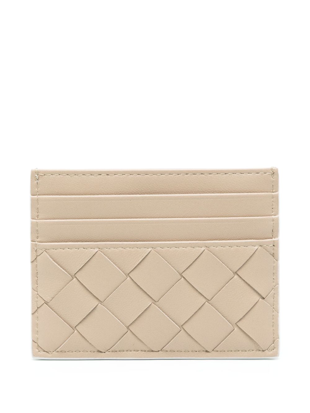 【BOTTEGA VENETA】イントレチャート クレジットカードケース エクリュ&グレイシャー［796324V1G149672］