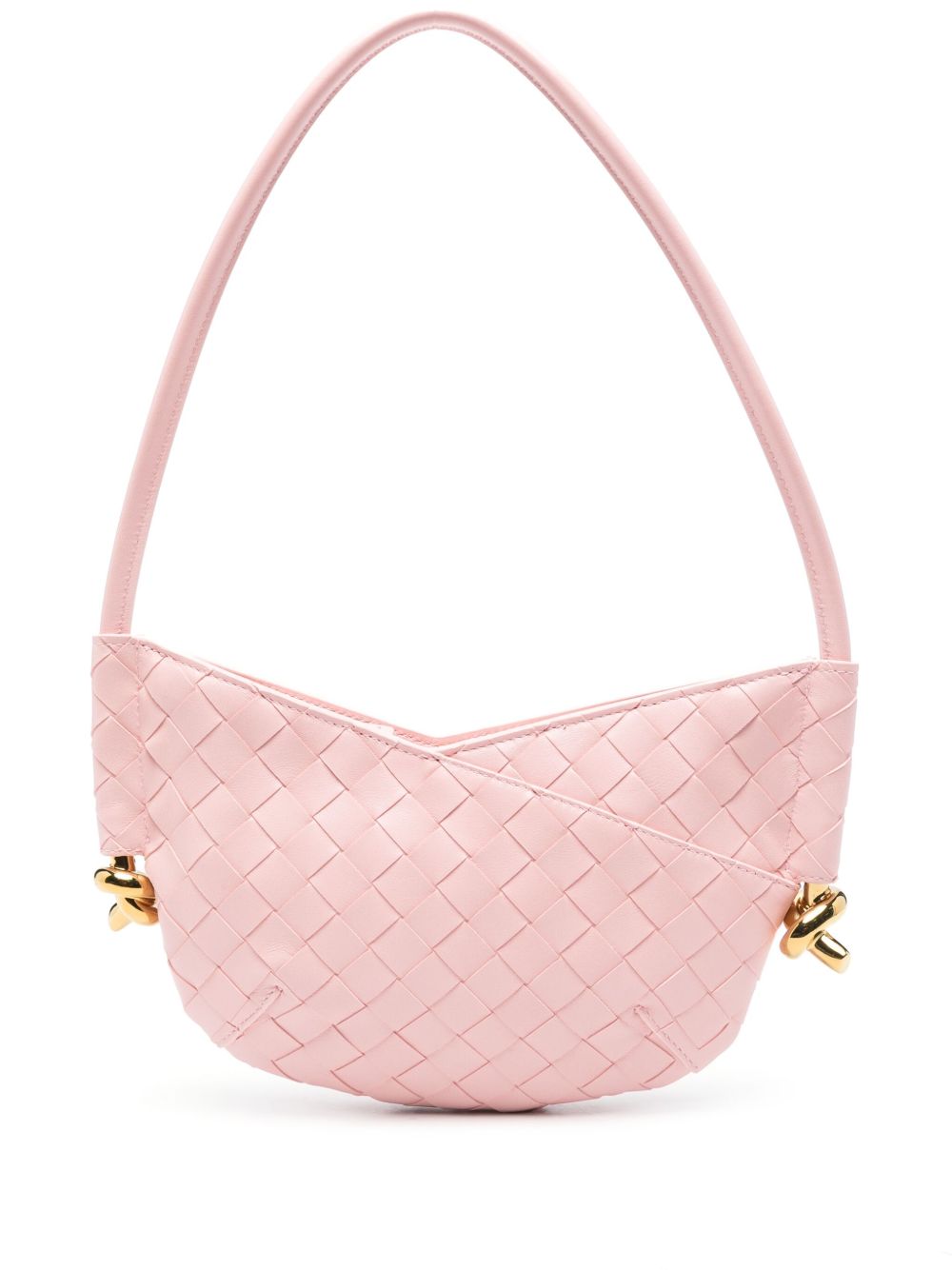 【BOTTEGA VENETA】ベビー ソルスティス ミニショルダーバッグ ローズ［796378VCPP16858］