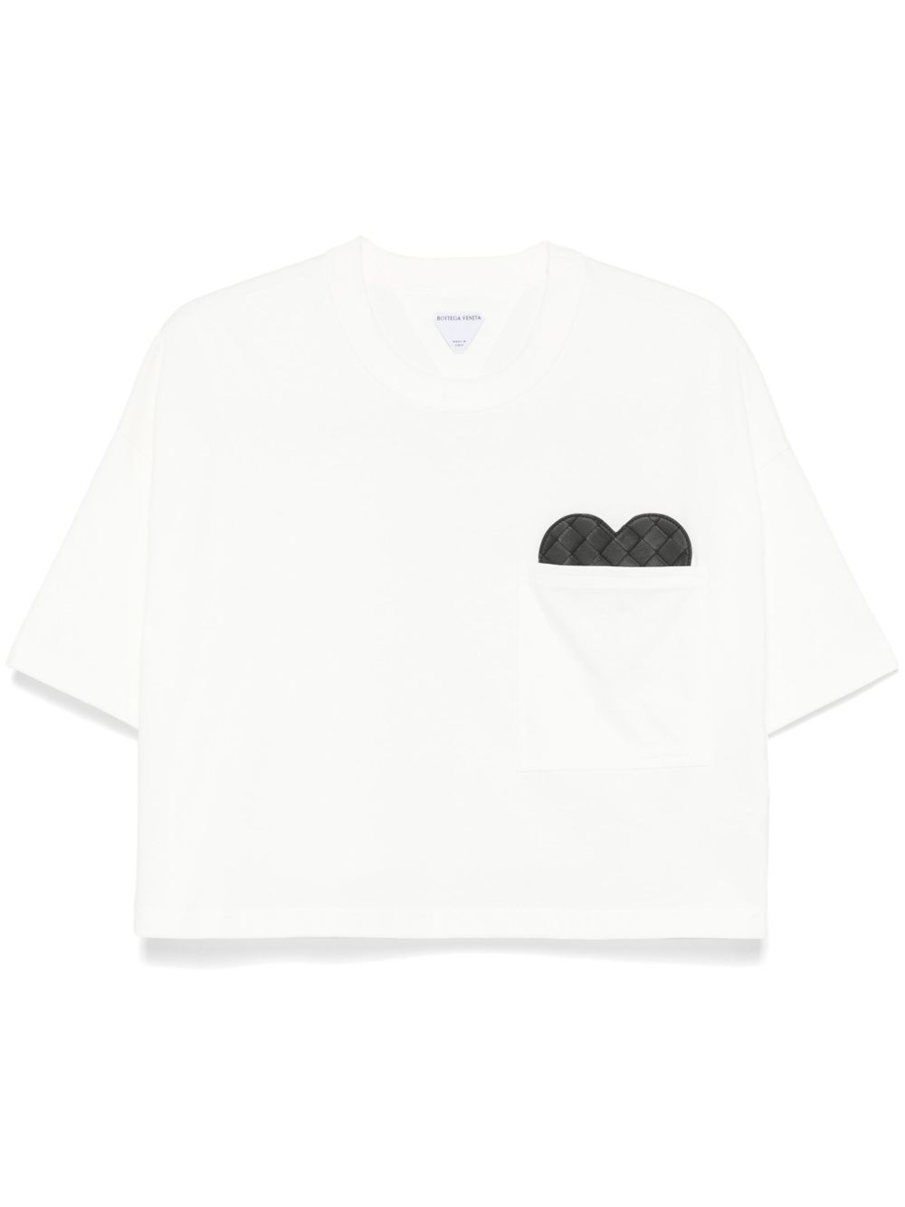 【BOTTEGA VENETA】ハートパッチ付きクロップドコットンTシャツ［817573V4XI09071］