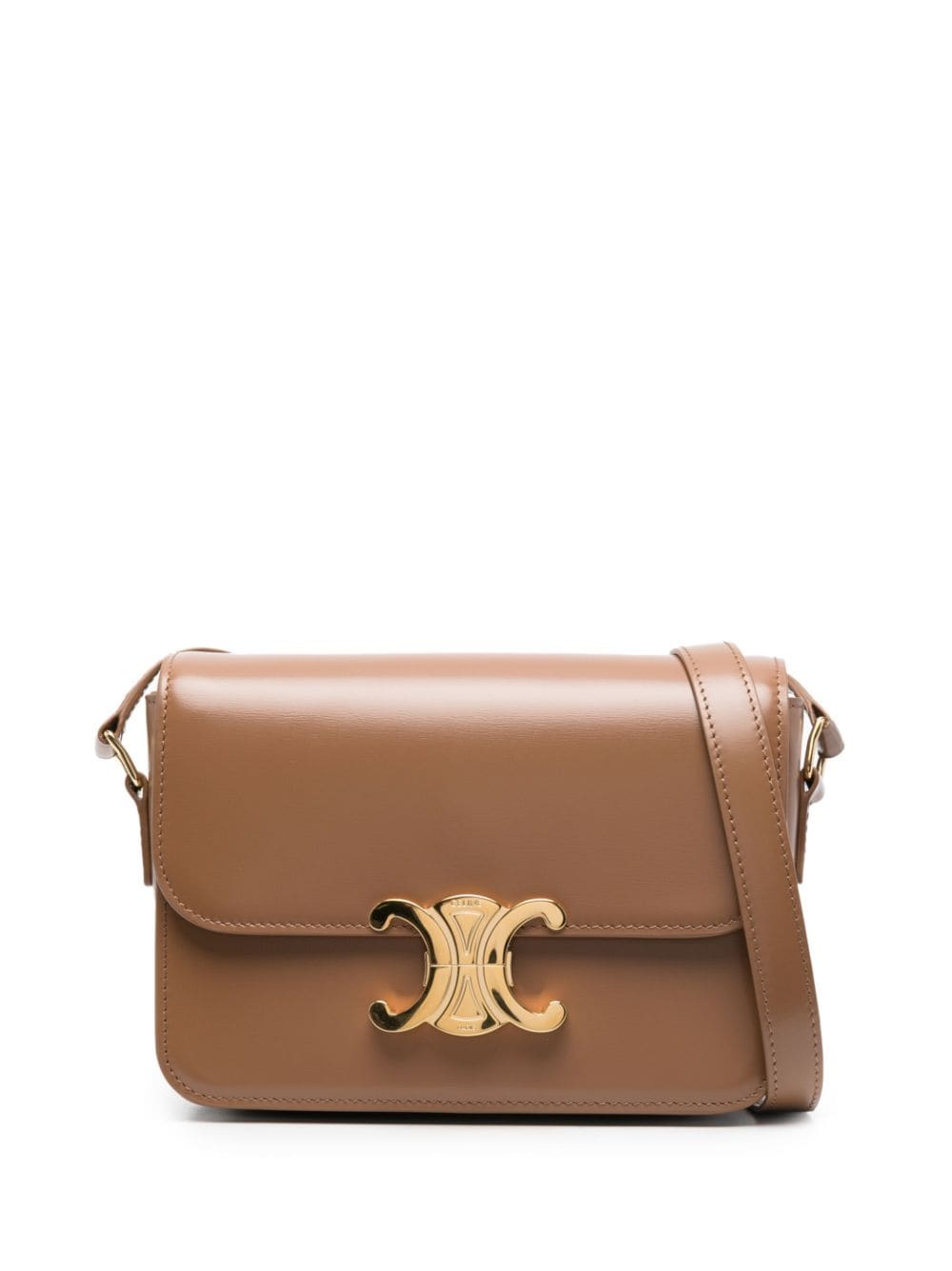 【CELINE】Teen Triomphe Bag in Shiny Calfskin Bronze［188423BF418BU］