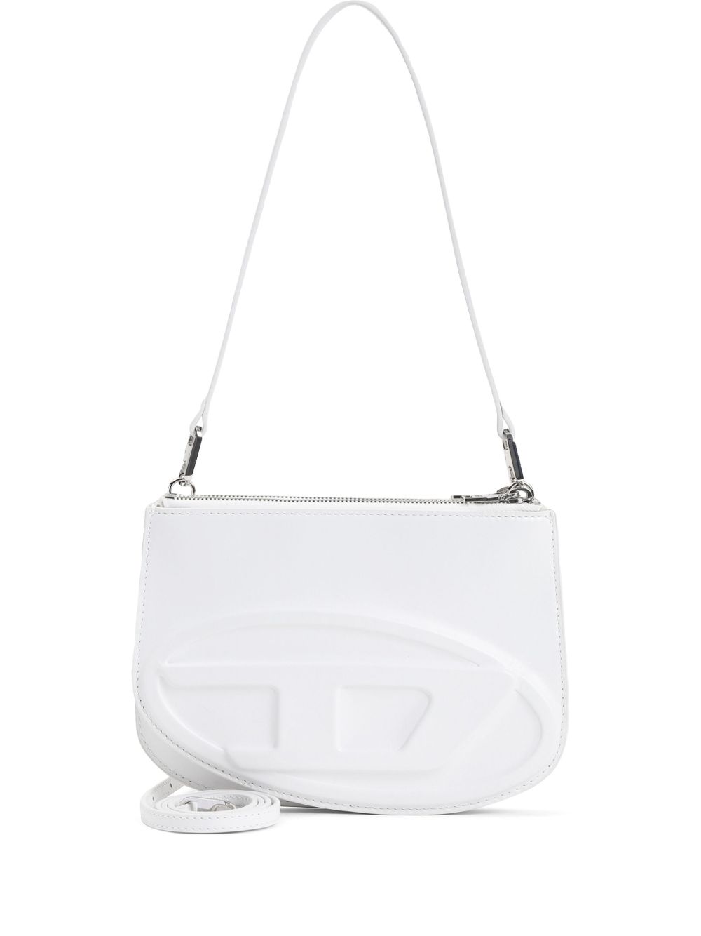 【DIESEL】1DR Twin ダブルポーチ ショルダーバッグ ホワイト［X10330PR818T1003］