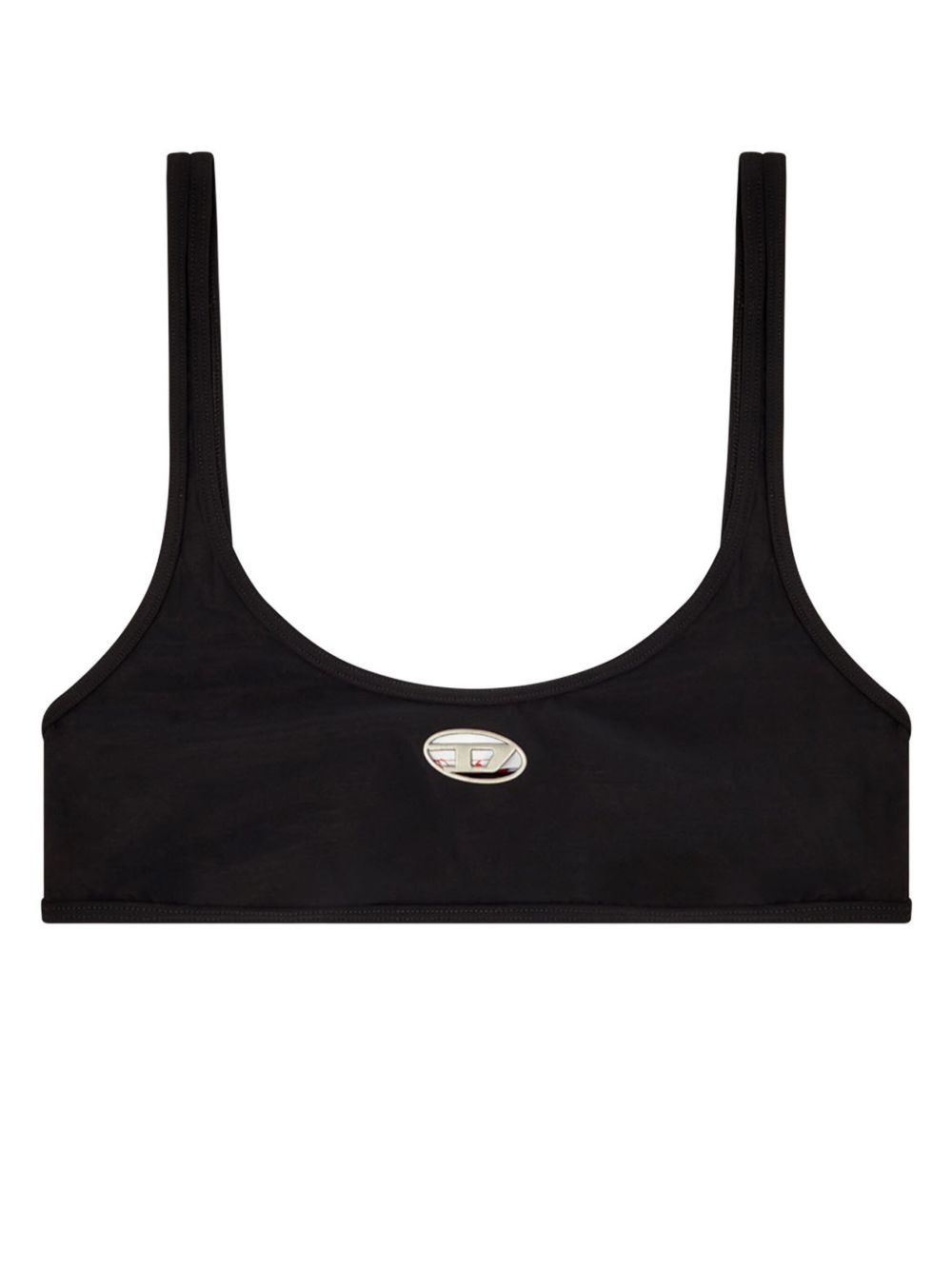 【DIESEL】UT-BRA-TOP-UTLT オーバルDロゴ リブビキニトップ ブラック［A175650LHBP9XX］