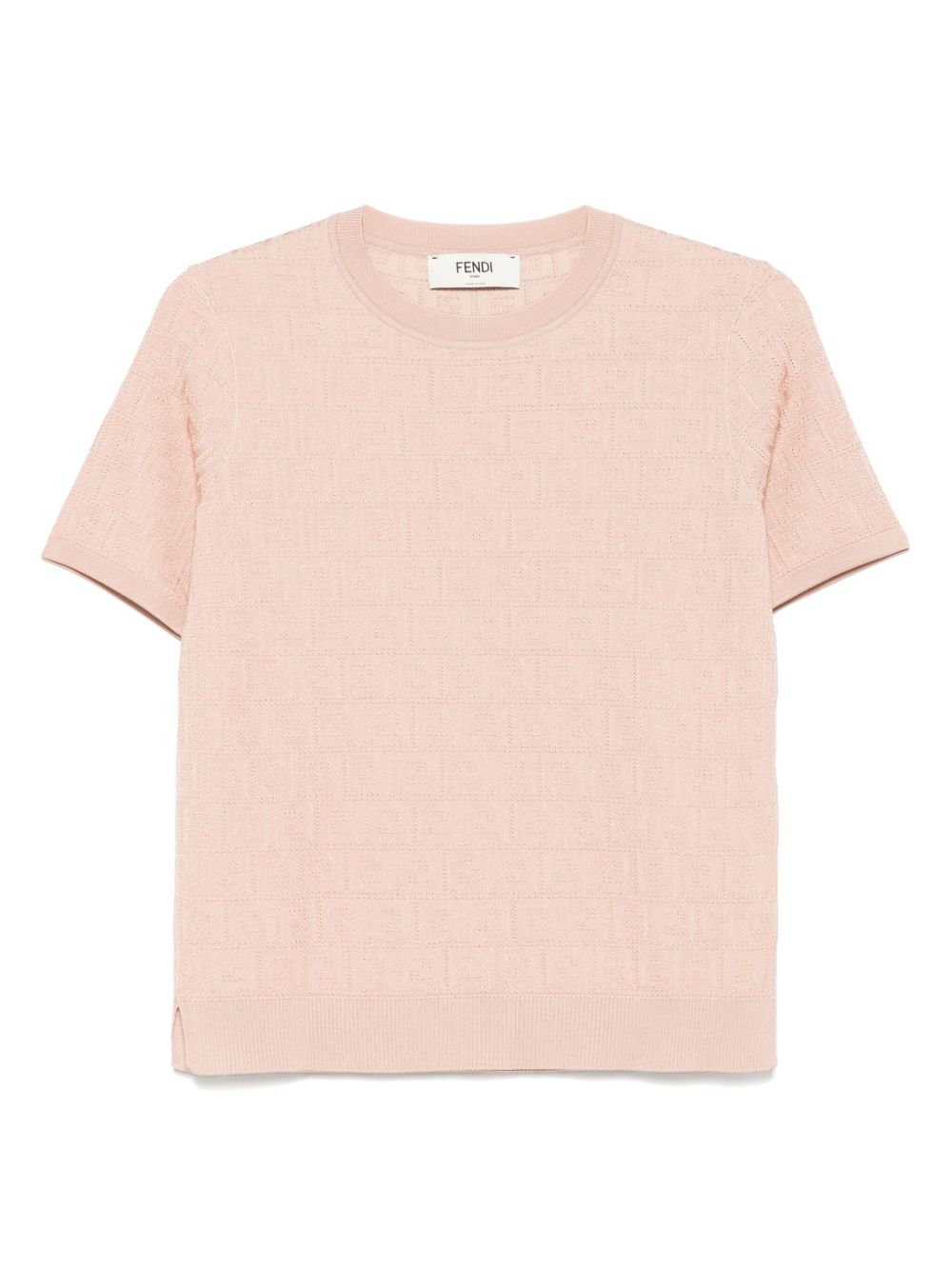 【FENDI】ピンクFFコットン&ビスコース セーター［FZXD57AUZRF1SAU］