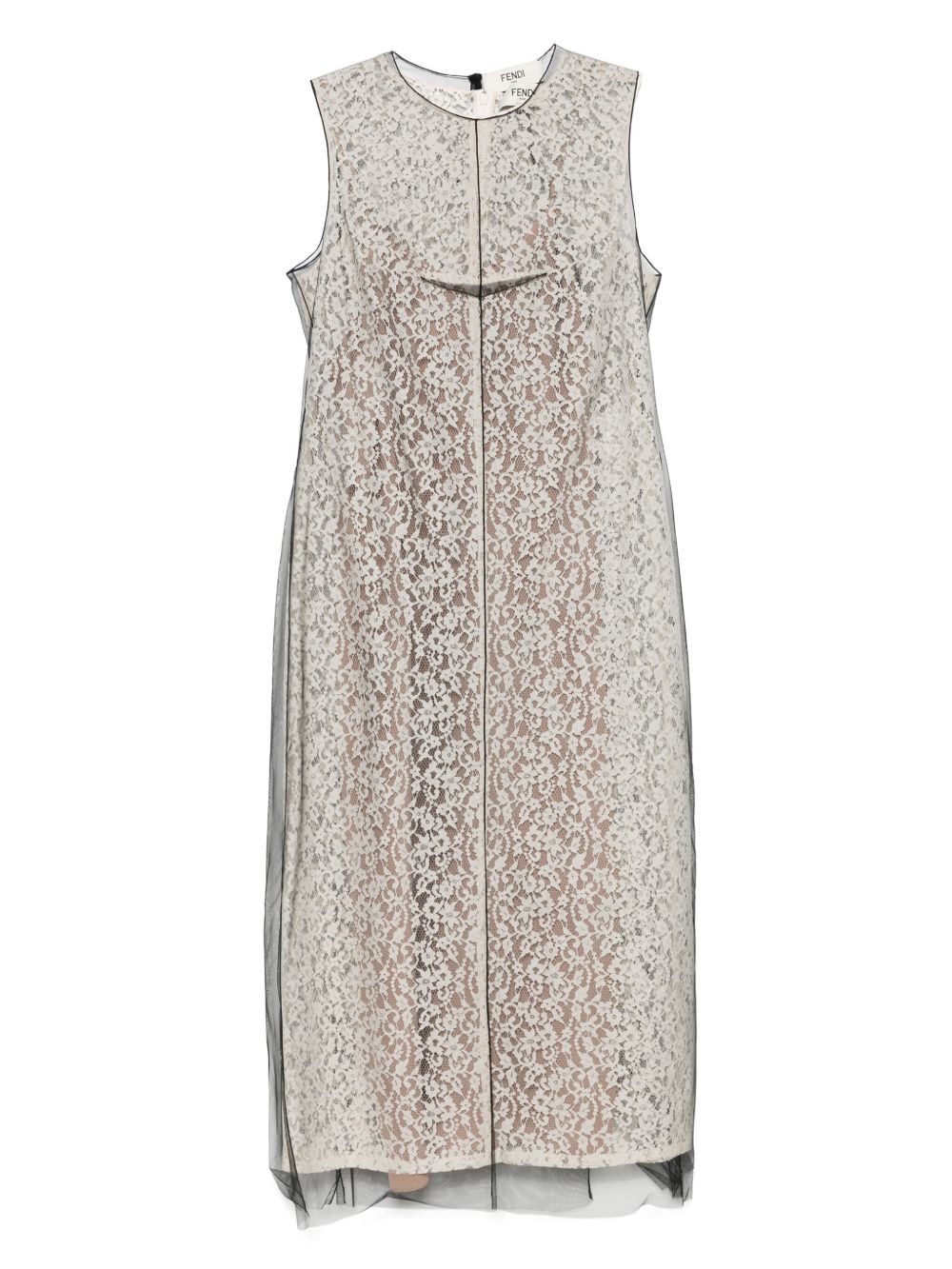 【FENDI】ホワイト レースミディワンピース［FDD298AUP7F1T48］