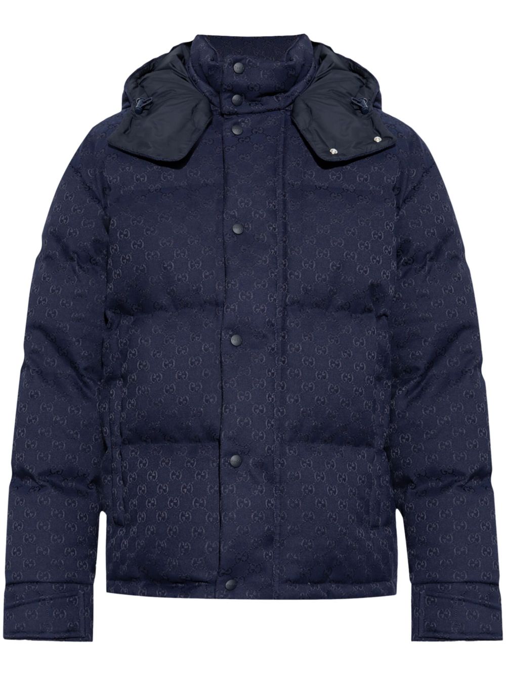 【GUCCI】GGキャンバス ダウンジャケット ベージュ＆エボニー［794868Z8BS84596］
