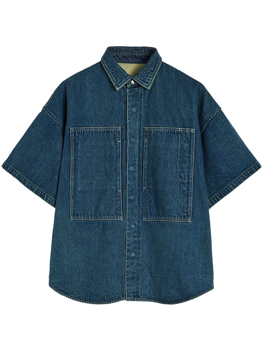 【JIL SANDER】PLUS Shirts Blue デニムコットンシャツ［J40DL0157J45291420］