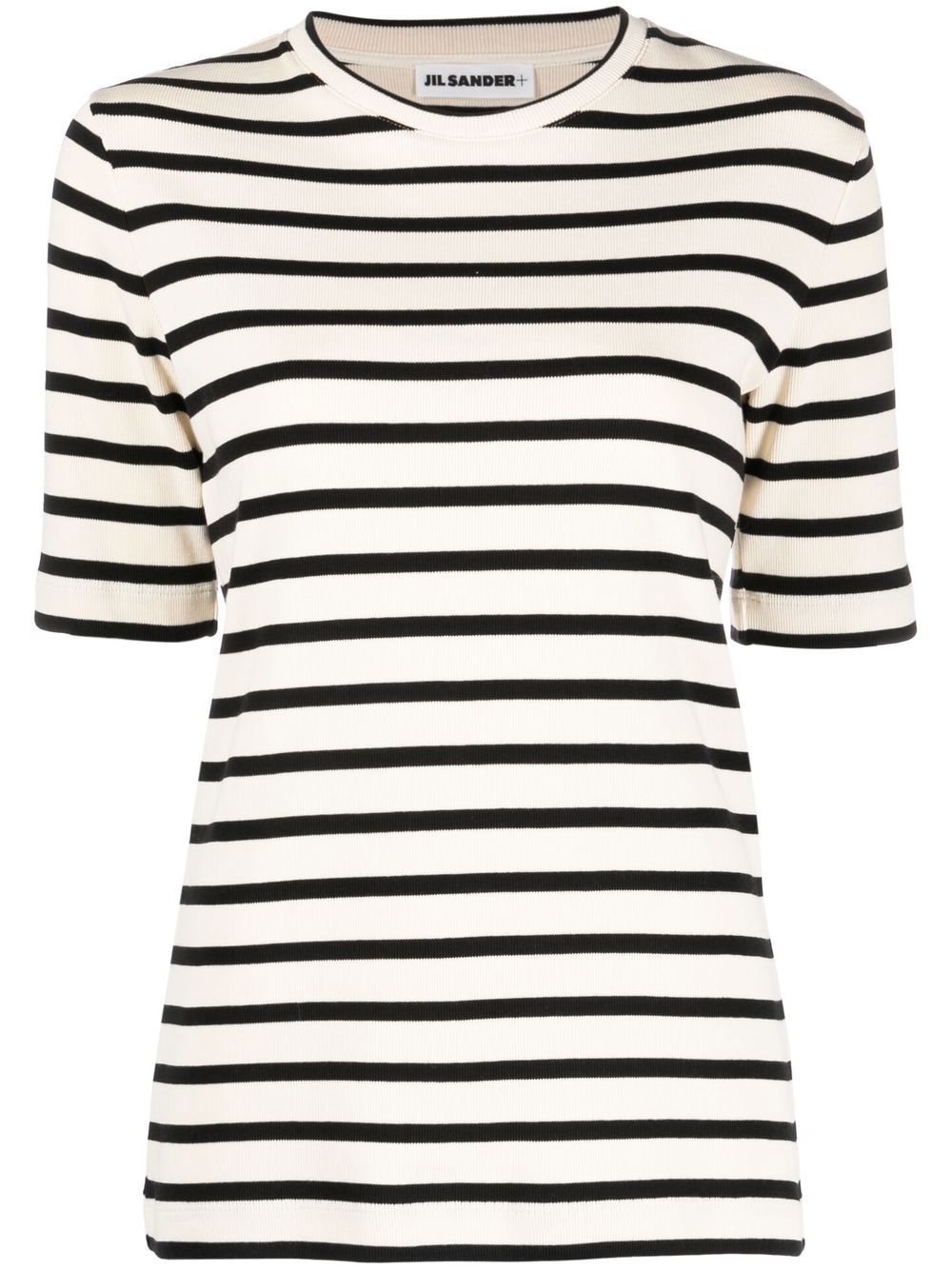 【JIL SANDER】クルーネック ボーダーTシャツ［J40GC0111J46497080］