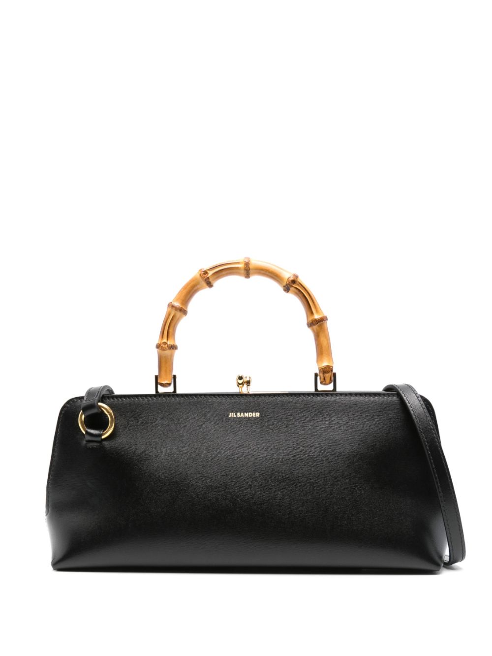 【JIL SANDER】Small Goji Bamboo Handle Leather Bag ブラック［J07ZH0042P4866001］