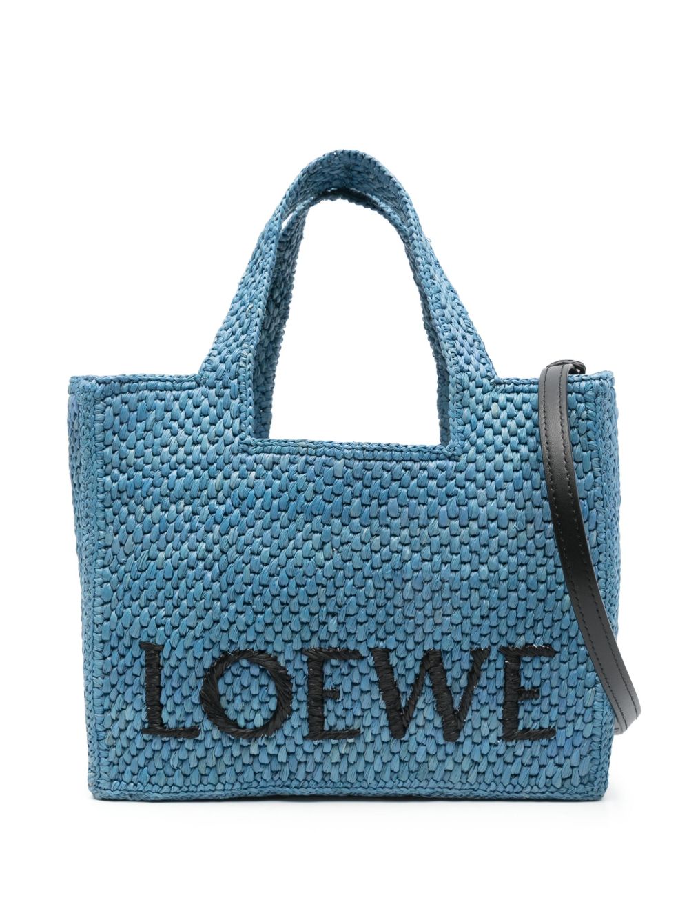 【LOEWE】Paula’s Ibiza フォント スモールトートバッグ クリアブルー［A685B59X015140］