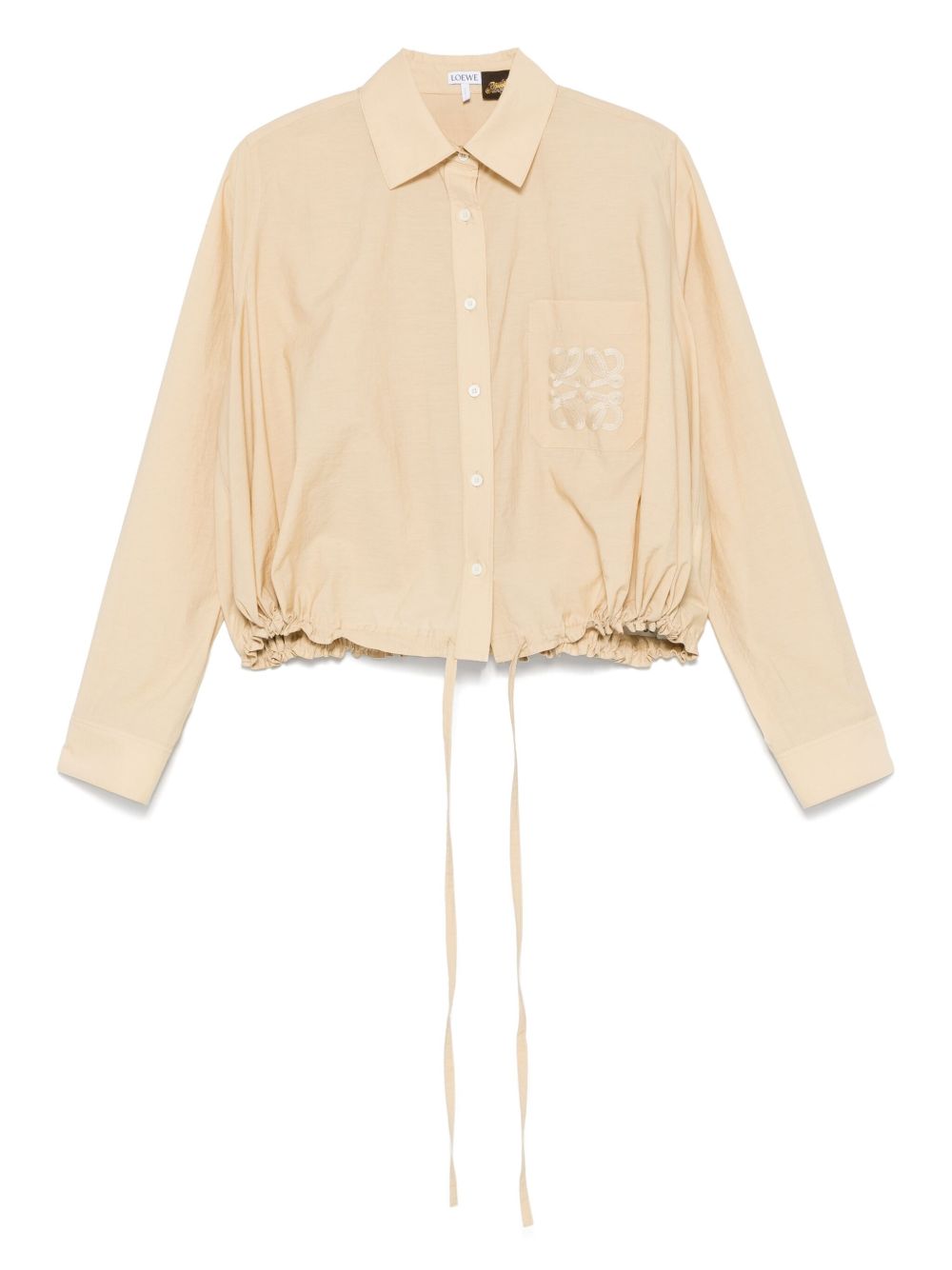 【LOEWE】Paula’s Ibiza アナグラム コットンブレンドシャツ ベージュ［S616Y05X452200］