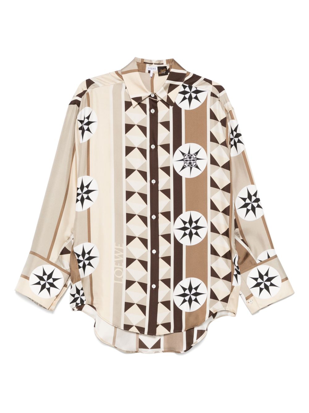 【LOEWE】Paula’s Ibiza プリントシルクシャツ マルチカラー［S616Y05X493046］