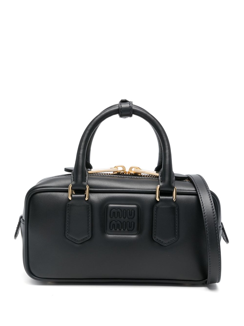 【MIU MIU】Arcadie レザー ハンドバッグ ブラック［5BB142ACR3F0002］