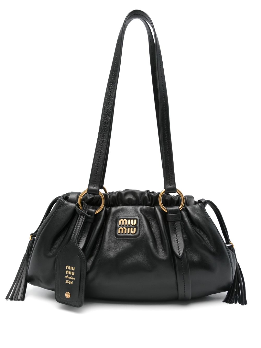 【MIU MIU】ジョワ ナッパレザー トップハンドルバッグ［5BG306ACSWF0002］