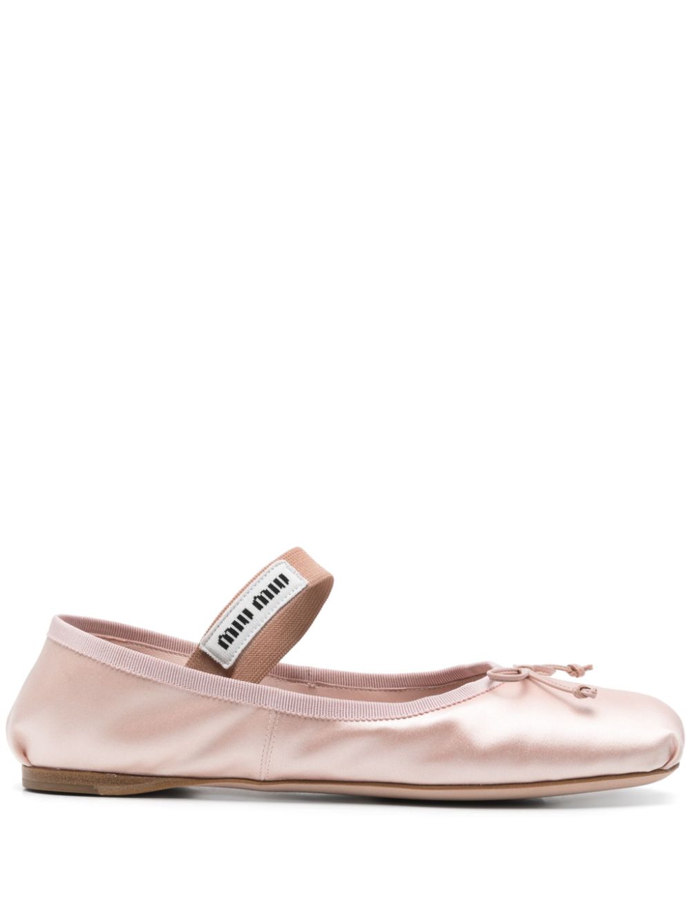 【MIU MIU】サテンバレリーナフラットシューズ［5F794DQU6F0615］