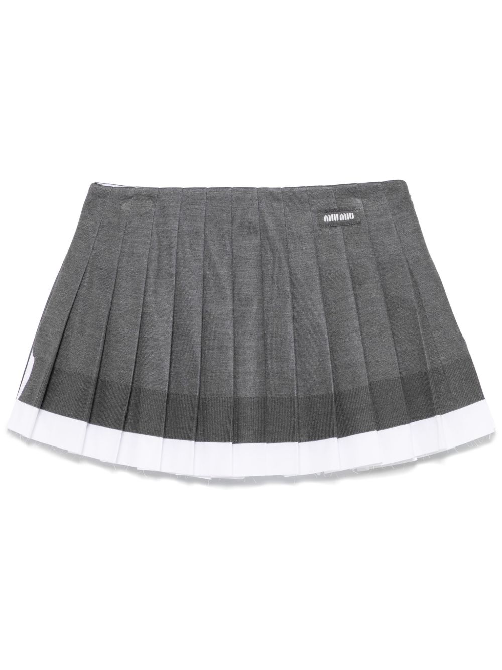 【MIU MIU】Pleated Mini Skirt アンスラサイトグレー［MG233315Q9F0I13］
