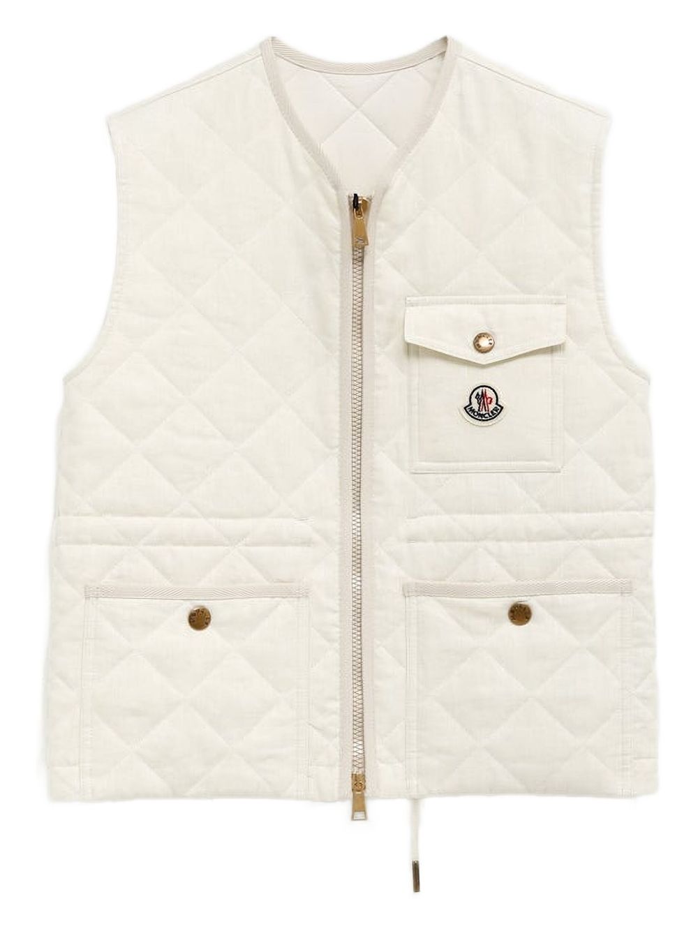 【MONCLER】VIGNY ダイヤモンドキルト パッド入りリネンジレ［K10931A00100788PY050］