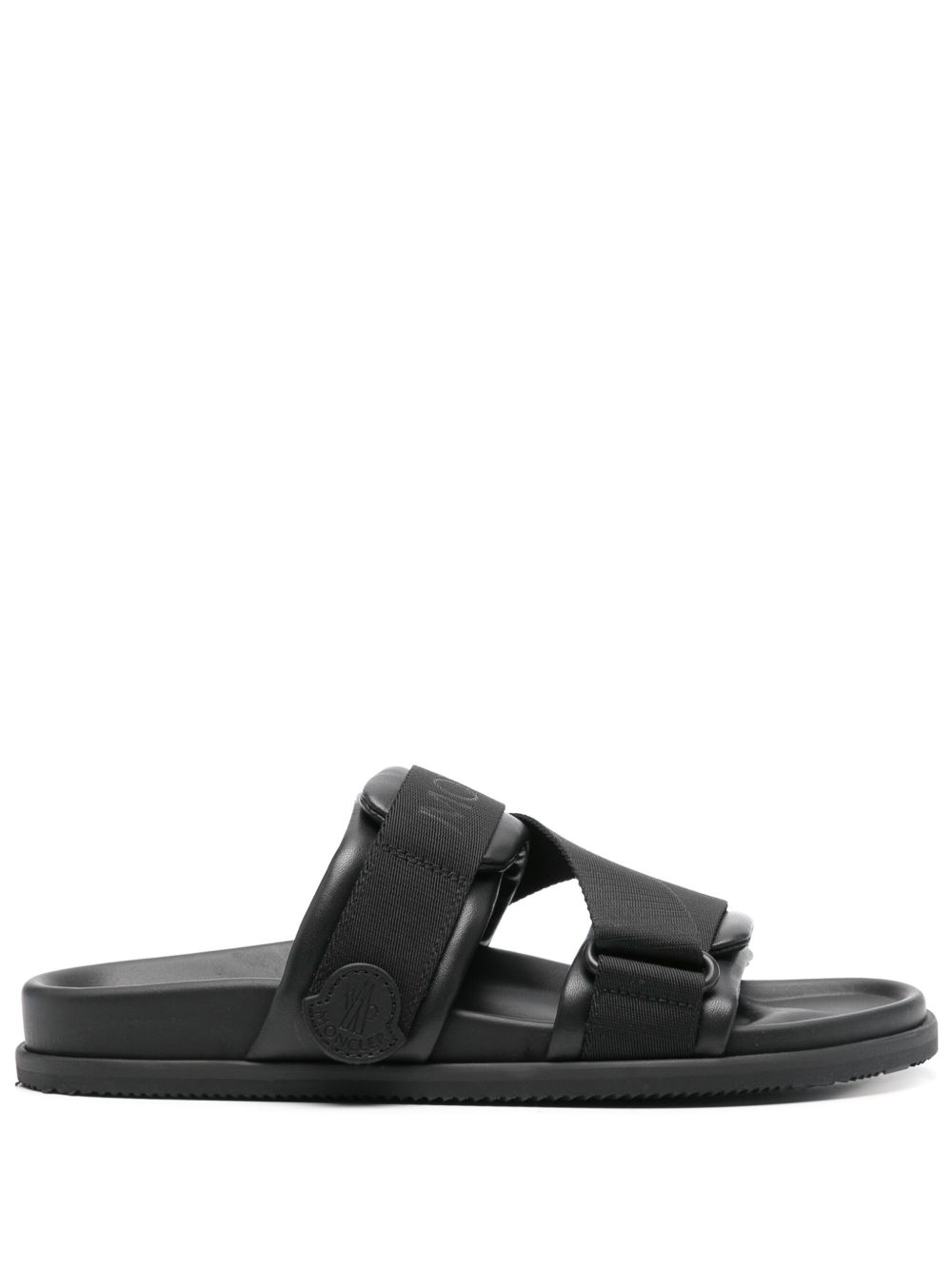 【MONCLER】Mon Summer ナッパレザーサンダル ブラック［K109B4L00040M5027999］