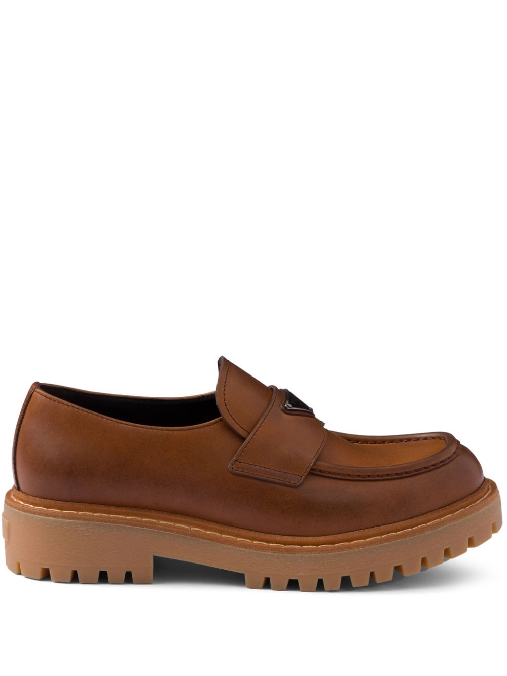 【PRADA】レザー ローファー ブラウン［2DE151070F0046］