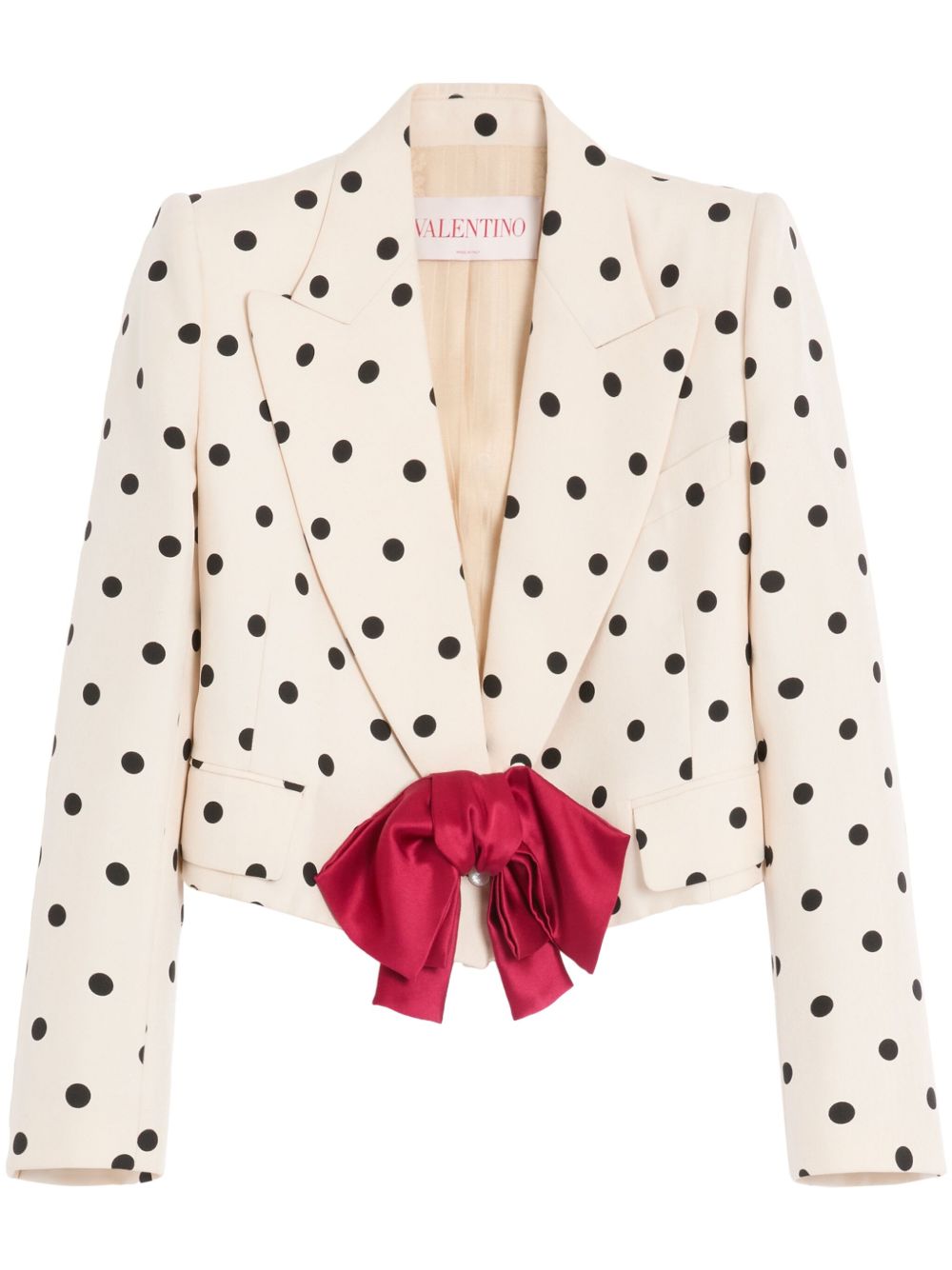 【VALENTINO】シルクブレザージャケット ベージュ［BCE4669AFR8E］