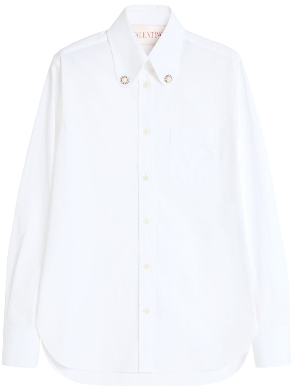 【VALENTINO】ホワイトコットンシャツ［BAB7805A6001］