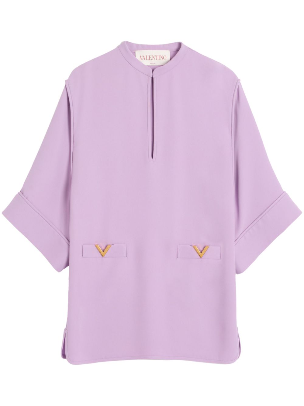 【VALENTINO】VLogo シルクミニドレス ライラック［BVAEW11MMR3H］