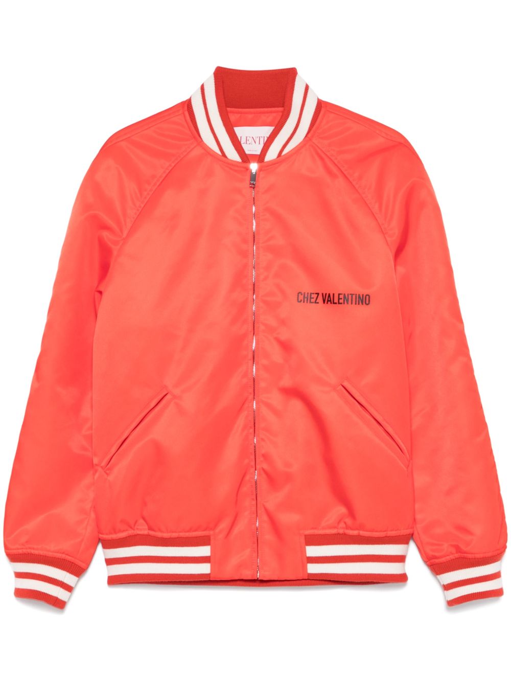 【VALENTINO】Chez Valentino ナイロンボンバージャケット オレンジ［VCIM225CMFW0］