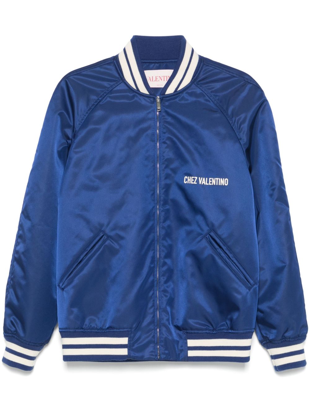 【VALENTINO】Chez Valentino ナイロンボンバージャケット ブラック［VCIM225CMG88］