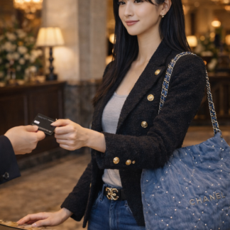 CHANEL シャネル ショルダーバッグ AS3260 レディース ブルー