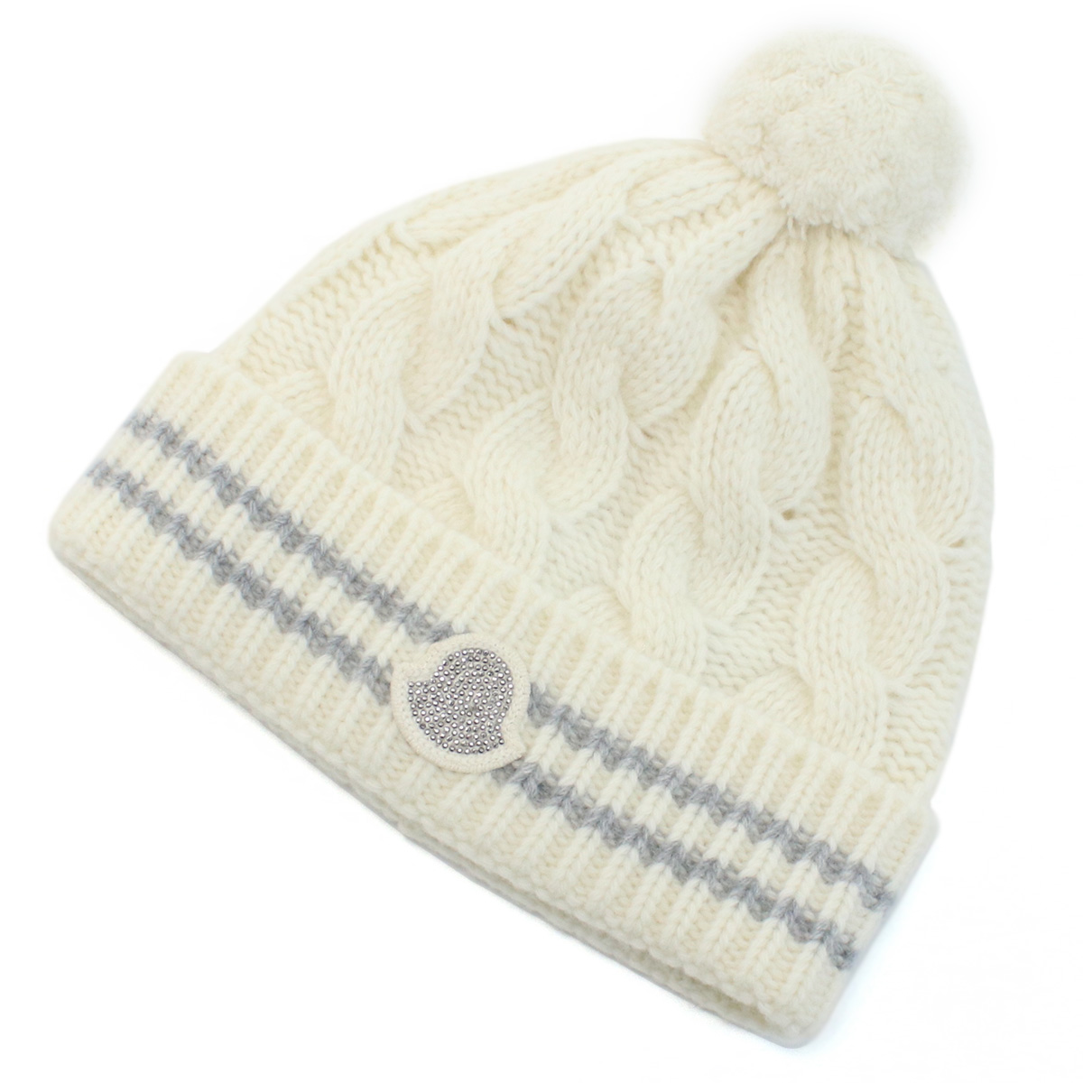 モンクレール MONCLER キッズ-ニット帽3B00016 BERRETTO M1241 P09ホワイト系 kb-01 cap-01 warm-02