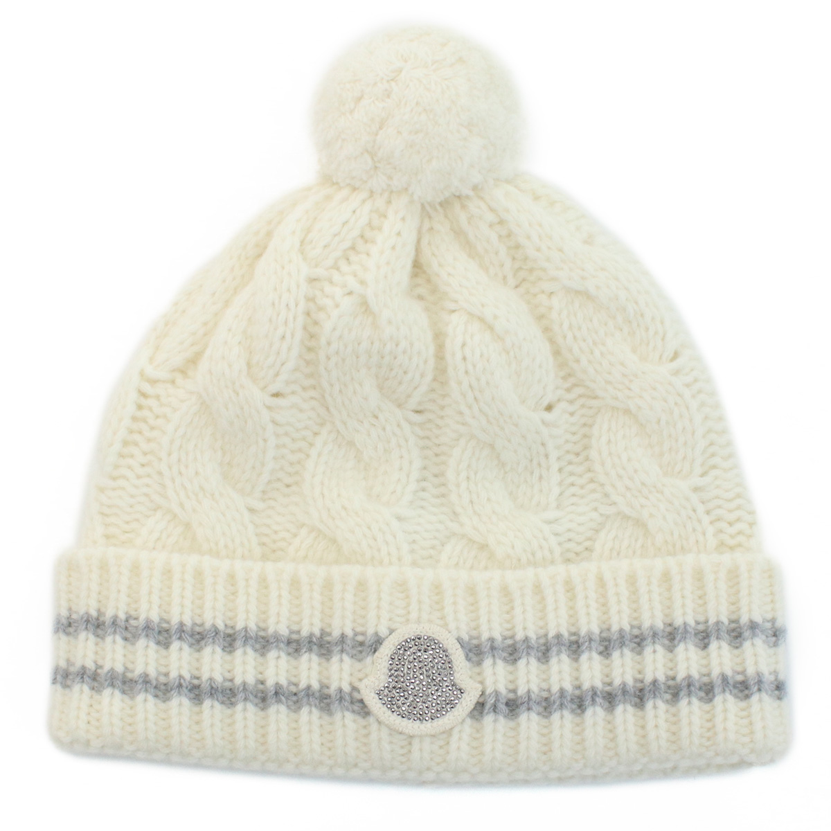 モンクレール MONCLER キッズ-ニット帽3B00016 BERRETTO M1241 P09ホワイト系 kb-01 cap-01 warm-02 - 画像 (2)