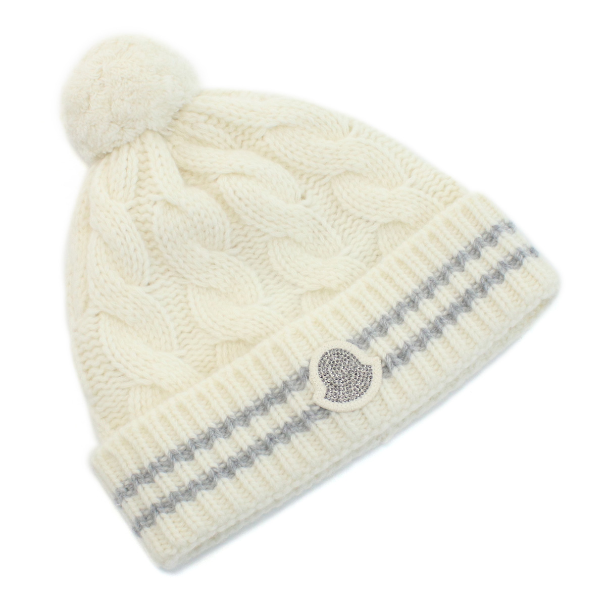 モンクレール MONCLER キッズ-ニット帽3B00016 BERRETTO M1241 P09ホワイト系 kb-01 cap-01 warm-02 - 画像 (3)