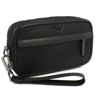 EMPORIO ARMANI エンポリオアルマーニ クラッチバッグ セカンドバッグ EM001811 AF13454 UC001 メンズ ブラック