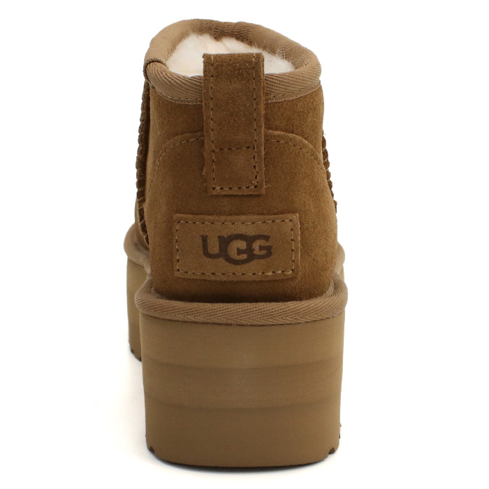 UGG アグ クラシック ウルトラ ミニ プラットフォーム ムートンブーツ 1135092 CHE レディース ベージュ - 画像 (7)