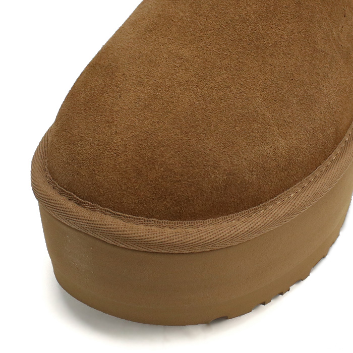UGG アグ クラシック ウルトラ ミニ プラットフォーム ムートンブーツ 1135092 CHE レディース ベージュ - 画像 (9)