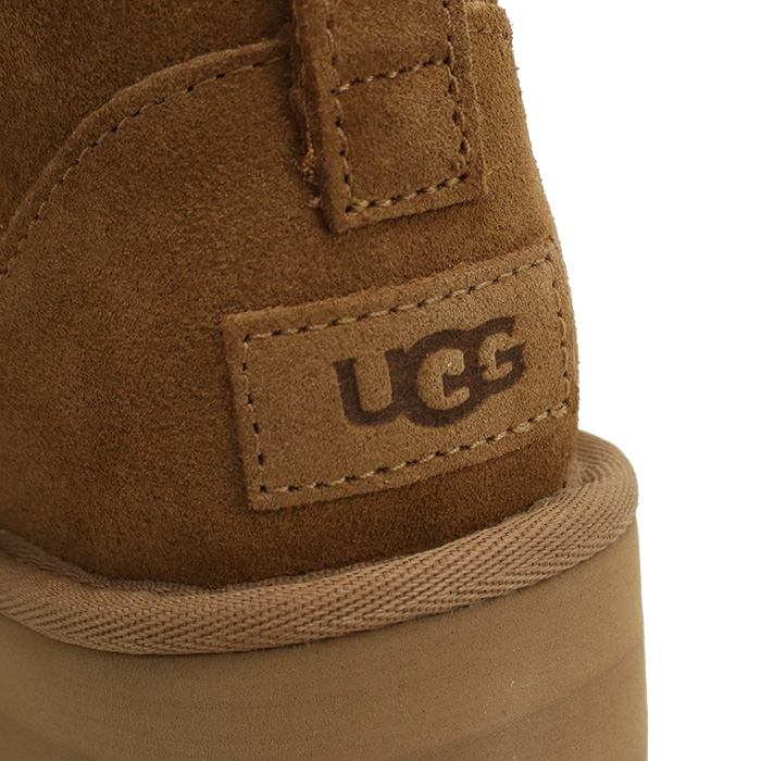 UGG アグ クラシック ウルトラ ミニ プラットフォーム ムートンブーツ 1135092 CHE レディース ベージュ - 画像 (10)